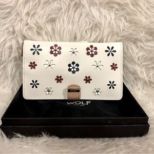 WOLF leather jewelry travel case